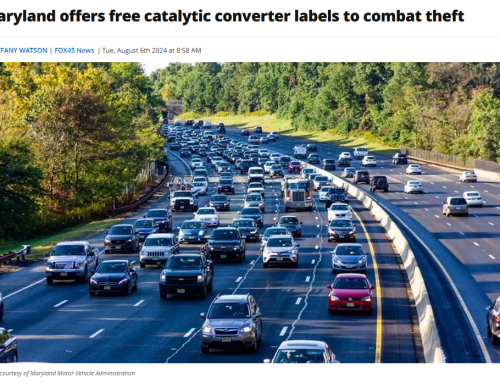 MVA distributing free catalytic converter labels